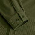 thumbnail image 6 of COSFO Men's Winter Jacket Corduroy Green Work Shacket Collar Thick Button Down Long Sleeve Mens Coats, 6 of 8