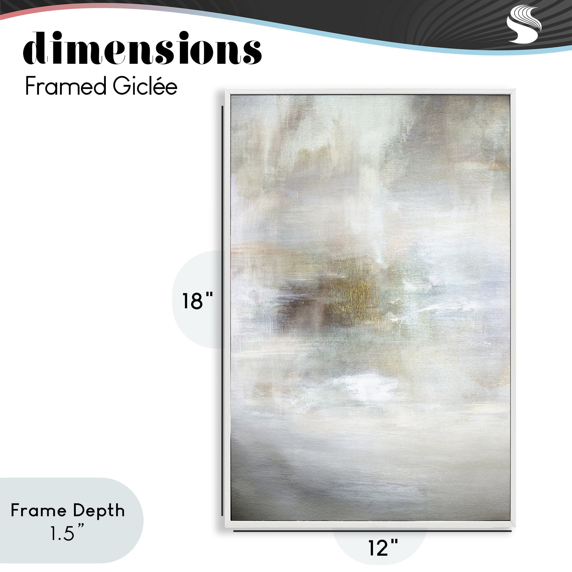 Stupell Industries Soft Haze of Subtle Light White Framed Giclee Art, design by Hope Bainbridge
