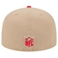 thumbnail image 4 of Men's New Era Tan Kansas City Chiefs   Logo Main 59FIFTY Fitted Hat, 4 of 6