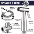 thumbnail image 2 of Handheld Bidet Toilet Sprayer, Premium Stainless Steel Bathroom Bidet Sprayer Set, Baby Cloth Diaper Sprayer, 2 of 4