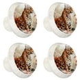 thumbnail image 2 of 4 Pcs Leopard Knobs for Kitchen Cabinet Cupboard Dresser Bookcase Drawer Pulls Handles Round Home Decor, 2 of 8