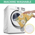 thumbnail image 6 of Yellow Daisy Flower Pattern Square Tablecloth,Waterproof Square Table Cover,Wipeable Spillproof Washable Table Cover for Home Kitchen Party Decor 42"X42"(107x107cm), 6 of 6
