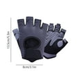 thumbnail image 3 of Ovzne Gray Breathable Half Finger Workout Gloves Size S (13.5X8X1Cm) - Gym Training, Yoga, Cycling Weight Lifting Gloves For Men/Women - Non-Slip, Callus Prevention, 3 of 7