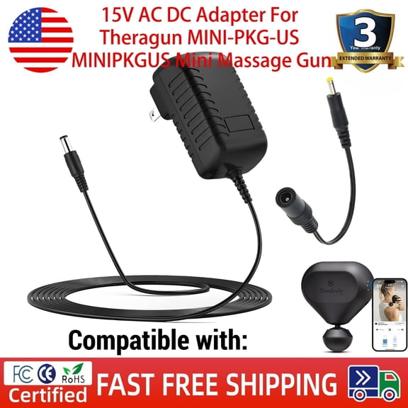 15V AC DC Adapter For Theragun MINI-PKG-US MINIPKGUS Mini Massage Gun Charger