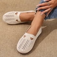 thumbnail image 4 of Miluxas Knit Flats for Women Round Toe Casual Flat Shoes Soft Comfort Lightweight Walking office Mary Jane Shoes Beige 7.5(40), 4 of 7