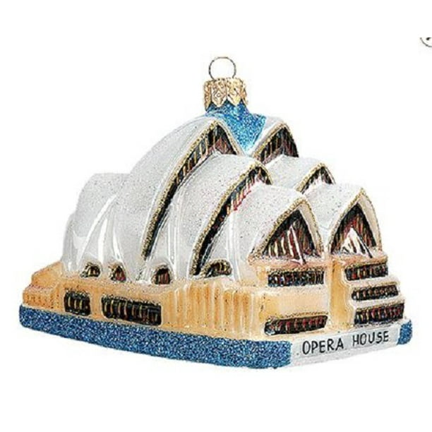 Sydney Opera House Australia Polish Blown Glass Christmas Ornament