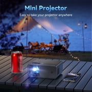 Mini Projector 1080P Portable Projector Compatible with iPhone/Android/PS4/Laptop/TV Stick, Built-in Hi-Fi Speaker, for Home Theater/Indoor Outdoor Movies/Gaming