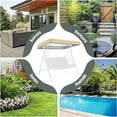 thumbnail image 2 of HQREA Outdoor Swing Canopy Replacement Cover, Waterproof 3 Seater Porch Swing Top Cover, 2 of 6