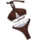 thumbnail image 4 of Conjunto de ropa de playa con almohadilla para el pecho de bikini cómodo de color sólido para mujer OAVQHLG3B Store  lin121212, 4 of 4