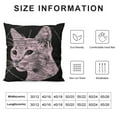 thumbnail image 5 of ONETECH Animal Head Minimalist Line Art Gifts &amp; Clothes Vintage Head Minimalist Line Art NFTs for Cat Lovers Throw Pillow,Multicolor, 5 of 5