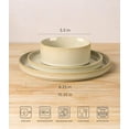 thumbnail image 7 of Ceramic Dinnerware Sets for 4, 12 Pieces Porcelain Lightweight Plates and Bowls Sets, Scratch Resistant Dish Set, Oven & Microwave & Dishwasher Safe, Beige, 7 of 7