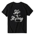 thumbnail image 2 of Gibobby Blusa Casual de Mujer Estampado de manga superior de ocio de verano más blusa de talla corta camiseta de mujer cuello redondo blusa de mu(Negro,M), 2 of 5