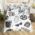 thumbnail image 2 of Erosebridal Movie Theater Duvet Cover Full,Popcorn Sunglasses Comforter Cover Full,Holiday Bedroom Decor,Lightweight,3 Pieces(No Comforter), 2 of 6