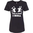 thumbnail image 3 of Inktastic How I Roll Bowling Women's T-Shirt, 3 of 5