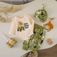 thumbnail image 2 of Enyan Newborn Baby Boy Outfits Long Sleeve Crewneck Romper+Camo Deer Pants+Hat Set 3PCS Infant Hunting Clothes(Size 3-6 Months), 2 of 9