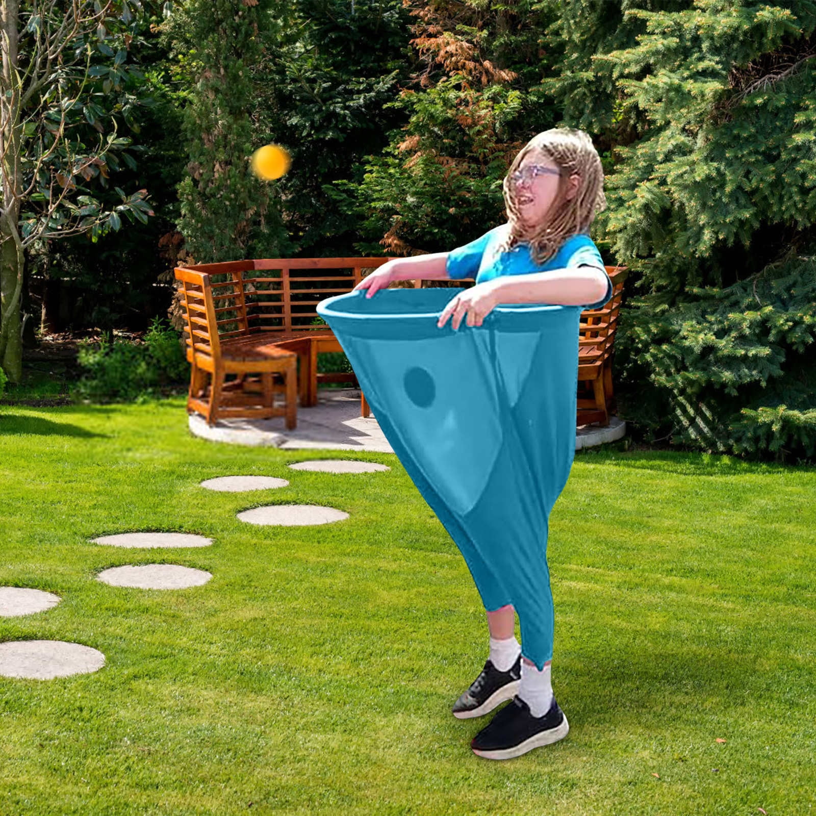 Bfogop Granny Pants Yard Game Sets, Freaky Party Games Pants with 2 Bouncy Balls, Outdoor Recreational Tossing Games Yard Games Field Family Reunion Game Outdoor Games Sets for Adults
