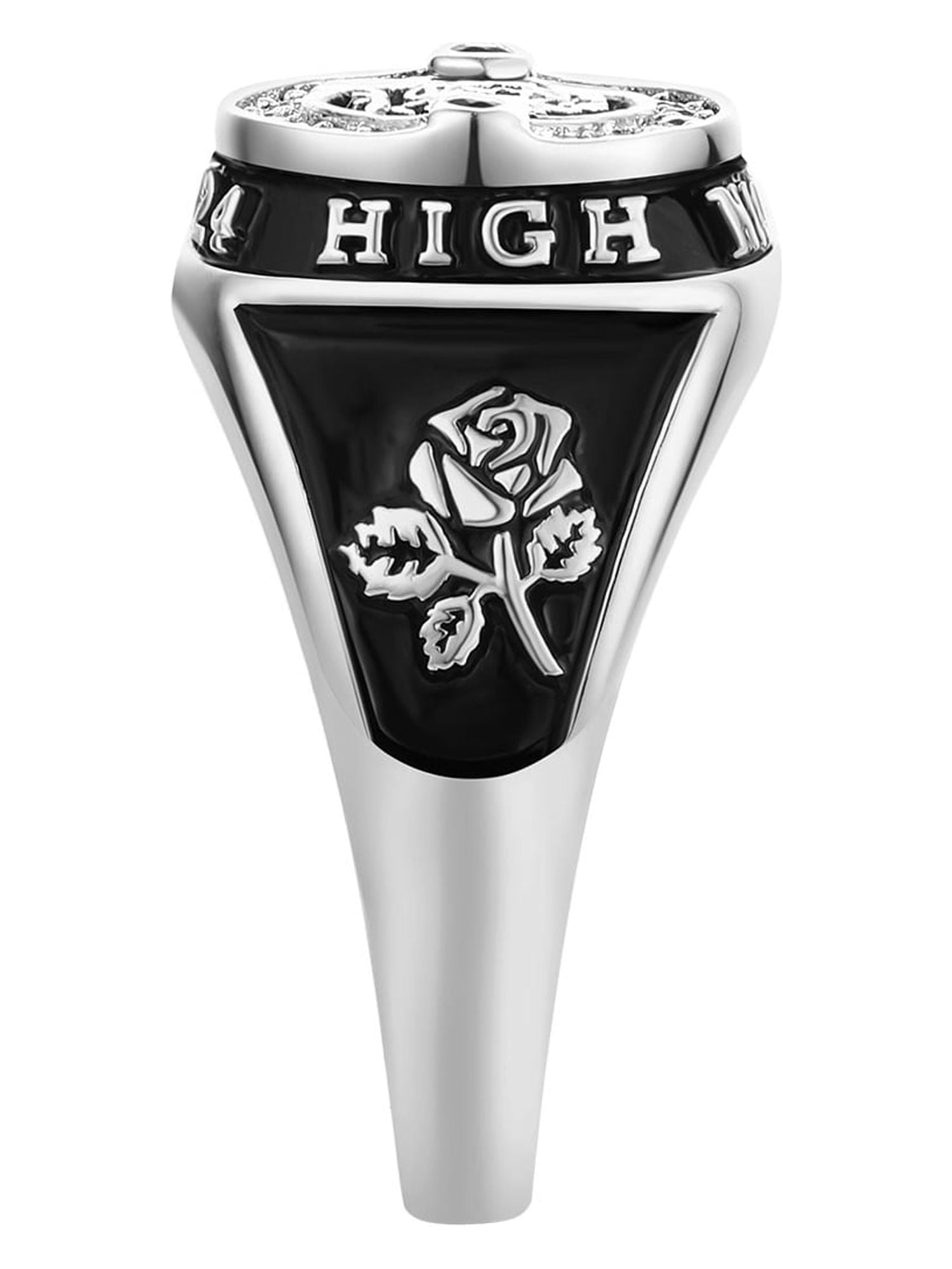 Order Now for 2025 Graduation, Freestyle Women's CZ Multiple Graphics Birthstone Class Ring, Personalized, High School or College