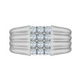 thumbnail image 3 of 0.40 Carat Men's Diamond Wedding Band Ring in 14K White Gold (Ring Size 10) (SI1-SI2 Clarity), 3 of 5