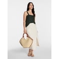 thumbnail image 3 of Time and Tru Women's Linen Blend Square Neck Tank Top, Sizes XS-XXXL, 3 of 6
