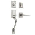 thumbnail image 1 of Front Door Lock Set with Handle, Traditional Keyed Handle Set, Easy to Install, for Home, Office, Hotel (Satin Nickel) - S-S115, 1 of 6
