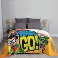 thumbnail image 5 of Teen Titans Go Fleece Blanket Super Soft Warm Throw Blankets, Plush Cozy Fuzzy Blanket, For Couch Sofa Bed Travel Camping 60"X50", 5 of 7