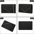 thumbnail image 4 of Evening Clutch Purses, Formal Wedding Purses for Women Lady Girl, Handbags for Cocktail Prom Crossbody Shoulder Envelope Bag, Black, 4 of 7