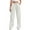 White #812, variant on Bovemsi Casual Pants for Women All Linen 30"/32"/34"/36" Inseam Waist Beach Summer Trousers With Pockets Beach Trousers