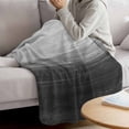 thumbnail image 3 of Grey Ombre Blanket Soft Cozy Warm Throw Blanket for Couch, Plush Fuzzy Flannel Fleece Blankets for Sofa, Modern Abstract Art Ocean Oil Painting Bed Blankets Lightweight Gifts for Women, 50"x60", 3 of 9