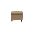 thumbnail image 4 of ACME Aurelia Chaise Capitonnée à Garniture de Clous avec 1 Coussin en Lin Beige, 4 of 4