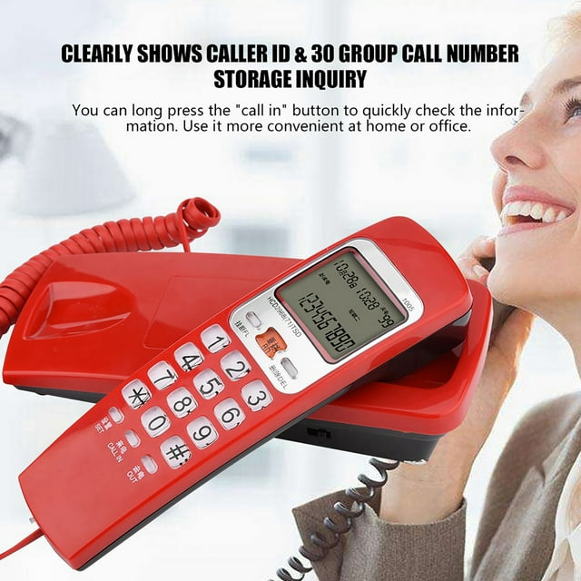 Telephone, Corded Phone, FSK/DTMF Efficient Callback Hotel Office Apartment for Home