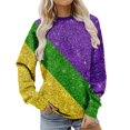 thumbnail image 5 of FrzhBrz Mardi Gras Plus Size Shirts for Women Long Sleeve Tshirts Tops for Women Graphic Mask Printed Carnival Party Parade Tunic Tops, 5 of 5