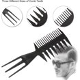 thumbnail image 4 of Peine de plástico Suyoo 3 en 1 Peine para hombres Peine para desenredar el cabello Peine antiestático, 4 of 5
