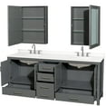 thumbnail image 6 of Wyndham Collection Wcs141480d-Qtz-Us3med Sheffield 80" Free Standing Double Basin Vanity, 6 of 7