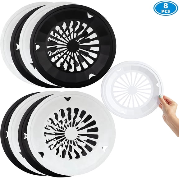 10" Paper Plate Holders Reusable & Heavy Duty, 8 Count Plastic Paper Plate Dispenser for 9" Party Plates, Picnic Supplies, 2 Assorted Colors