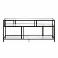 thumbnail image 3 of Evelyn&Zoe Cortland Rectangular TV Stand with Glass Shelves for TV's up to 60" in Blackened Bronze, 3 of 9