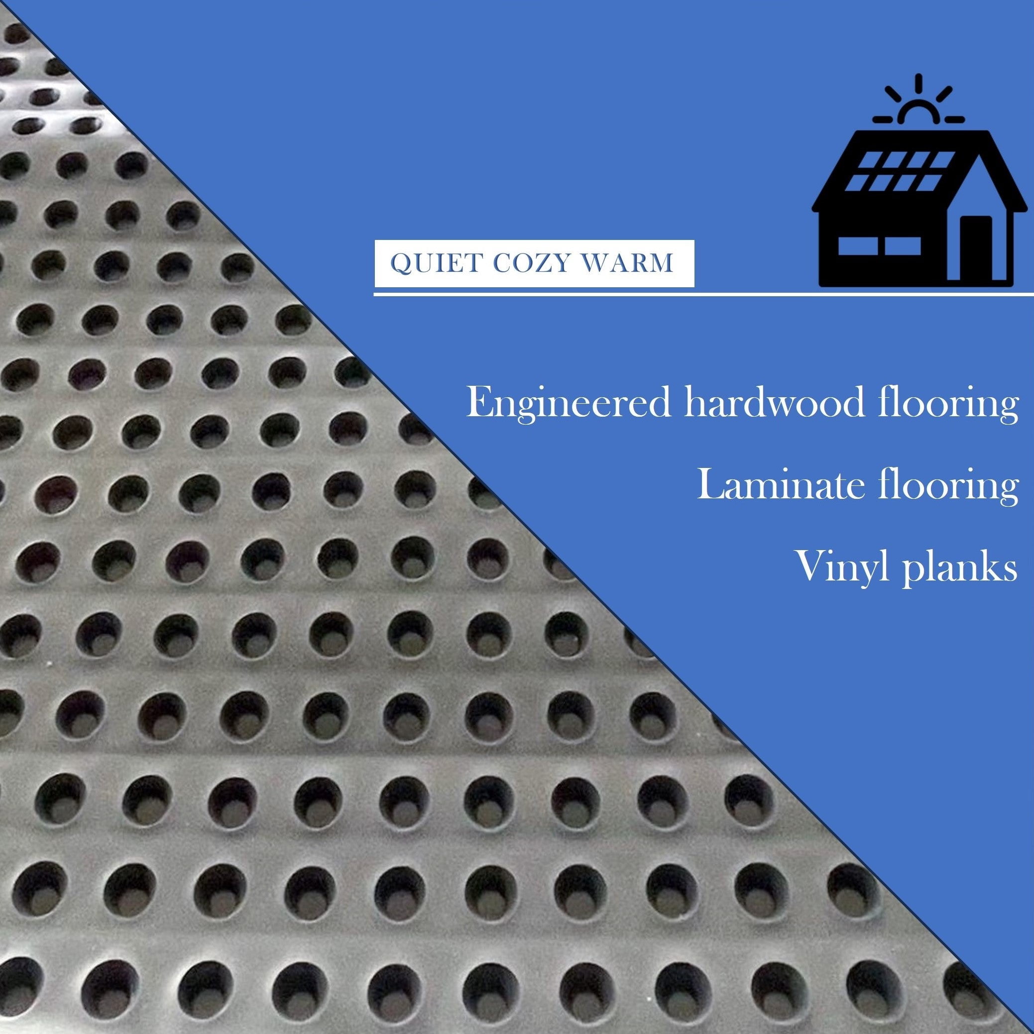 Dekorman 8mm T Underlayment for Vinyl Laminate and Engineered Hardwood, 100 sq.ft/roll