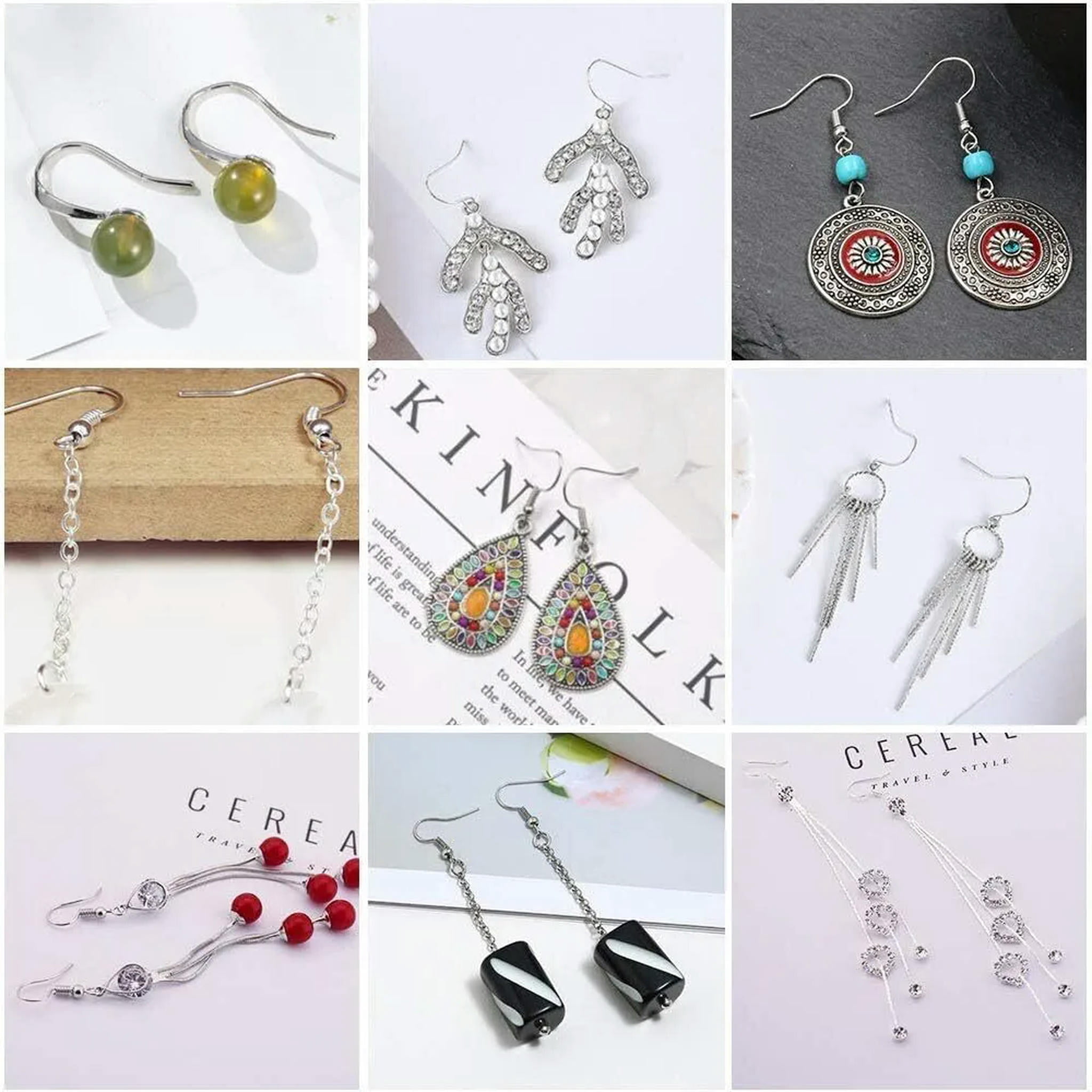 U8MO 200x 304 Stainless Steel Earring Hook Fish Hooks Ear Wire for DIY Jewelry Making