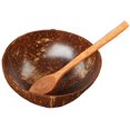 thumbnail image 5 of Bol Cuillère en Coquille de Noix de Coco Artisanat Salade de Fruits Nouilles Riz Récipient Alimentaire Décoration, 5 of 5