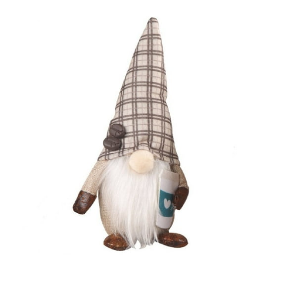 KYAIGUO Coffee Gnomes Plush,Home Office Decor,Home Decorations for Coffee Bar Farmhouse Kitchen 9.06x3.15in Coffee Table Coffee Bar Gnomes Decorations Handmade Elf Dwarf