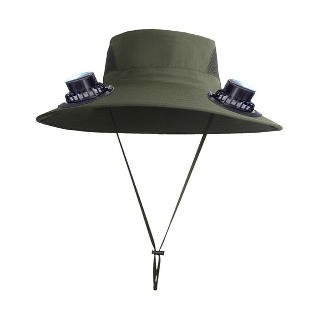 Xfvqtps Solar Fan Hat and Mask Set Fishing Hat Visor Hat for Mens Wide Brim Summer UV Protection Visor Solar Powered and USB Charging Sun Hats for Fishing Camping
