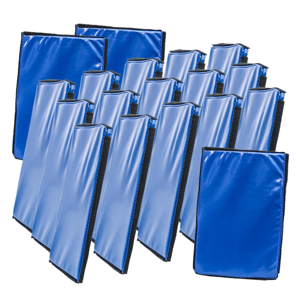 Set of 18 Blue Wrestling Ring Floor Mats for WWE Wrestling Action