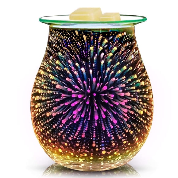 Electric Wax Derrite Warmer EQUSUPRO 3D Glass Fireworks Design