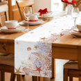 thumbnail image 5 of Orange Coastal Table Runner 70 Inches, Beach Nautical Coral Starfish Summer Bed Runner Dresser Scarves Tabletop for Indoor Outdoor Parties/Ceremony/Banquet, 13" x 70", 5 of 9