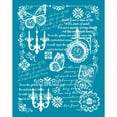 thumbnail image 2 of 4x5 Inch Vintage Writting Clay Stencils Butterfly Candlestick Silk Screen for Polymer Clay Vintage Postcard Stamp Silk Screen Stencils, 2 of 9