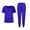 Royal Blue, variant on JGNGSHN Scrubs Suit Set for Women Modern V-Neck Scrubs Top & Stretch Jogger Pants Nursing Uniform Solid Workwear with 5 Pocket