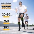 thumbnail image 4 of 6 Pairs Compression Socks, 20-30 mmHg Knee High Compression Socks, Nylon Unisex Compreeion Sport Sock for Running, Nursing, Athletic Hiking(L/XL), Combination D, 4 of 7