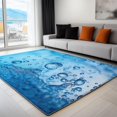 thumbnail image 1 of Machine Washable Area Rug 2x3 ft for Dining Room, Bedroom, and Living Room, Blue Liquid Bubbles Stain and Water-Resistant Non-Slip Rug, Pet and Kid Friendly, 1 of 7