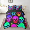 thumbnail image 2 of Castle Fairy Gothic Skull 7-Piece Twin Bedding Sets for Teens,Stars Print Bedding Comforter Set,Happy Halloween Breathable Sheet Sets,Luxury Bedroom Decor, 2 of 8