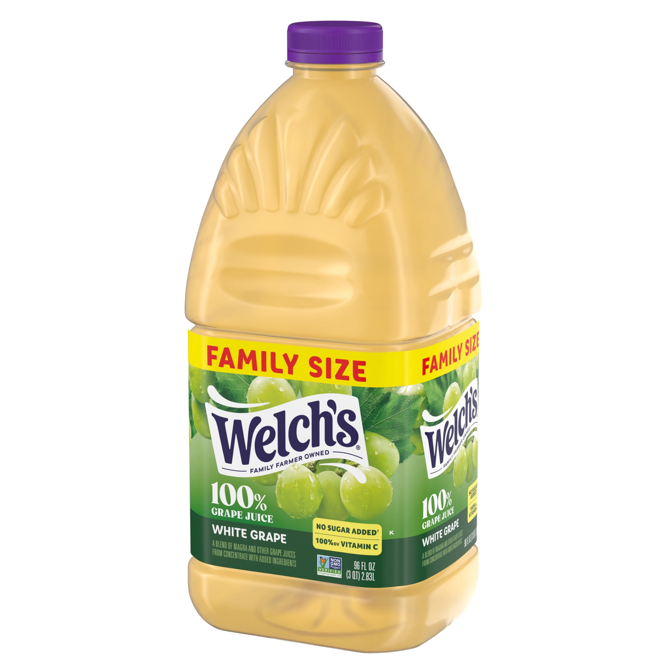 (2 pack) Welch's 100% Grape Juice, White Grape, 96 fl oz Bottle