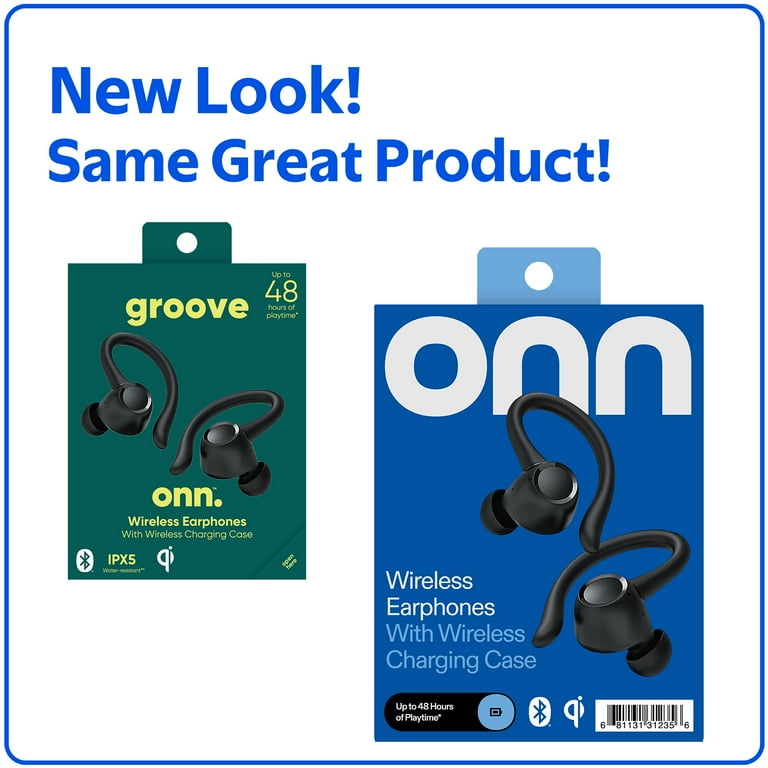Groove Onn True Wireless Onn Black Wireless Earbuds Free Shipping